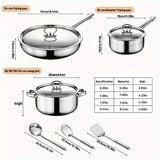 Stainless Steel Cookware KR007 - 15 Piece SET - View 2