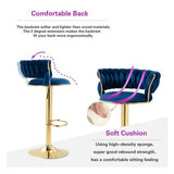 Set of 2 Velvet Swivel Luxury Bar Stools - HZ882 - View 7