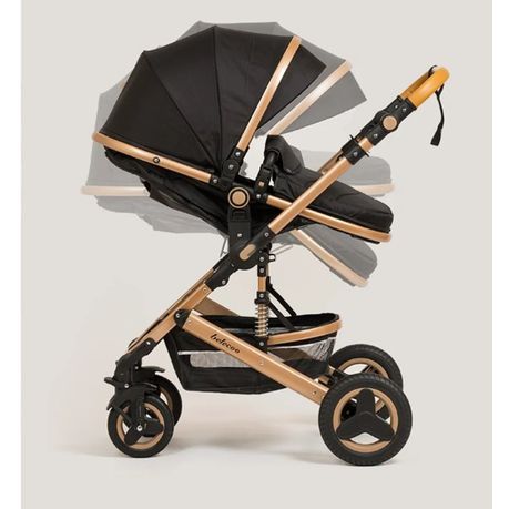 Baby Pram Stroller 3 in 1 Function Foldable with Car Seat - View 3