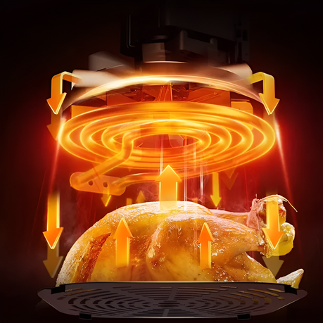 Air fryer 12L 2800W, large household air fryer, smart touch operation - View 4