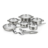 15 Pcs Heavy Bottom Stainless Steel Cookware Set - View 1