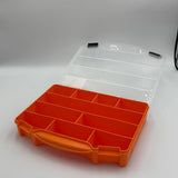 Orange Plastic Compartment Organizer Box - Handy Storage Solution - View 3
