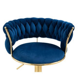 Set of 2 Velvet Swivel Luxury Bar Stools - HZ882 - View 8