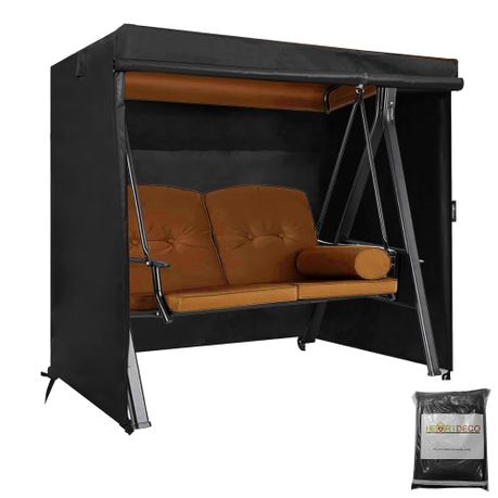 3 Seater Outdoor Swing with adjustable Canopy - View 7