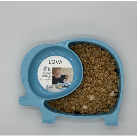 Elephant-Shaped Kids Food Plate with Compartments - View 2