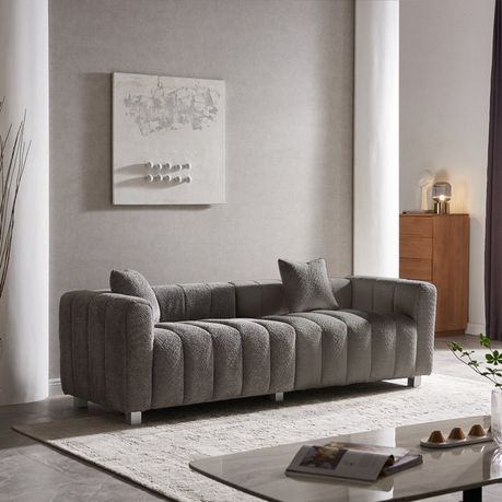 Decorotika 87.4'' Fluff Channel Sofa - View 5