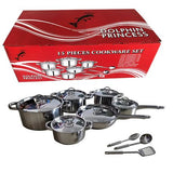 15 Piece Stainless Steel Pots and Pans Set with Lids & Utensils - View 1