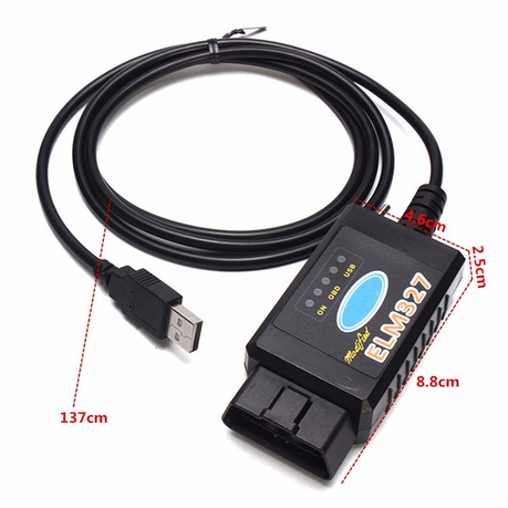 ELM327 Interface USB OBDII Auto Diagnostic Scanner Tool with Switch - View 3