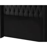 I&S Deep Button Black Velvet Headboard - View 5