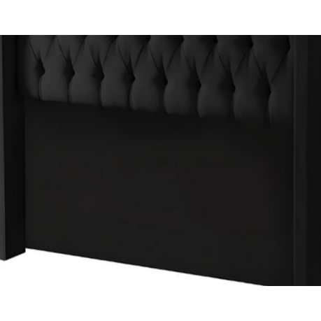 I&S Deep Button Black Velvet Headboard - View 5