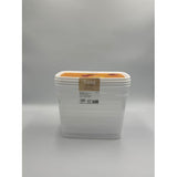 Clear Plastic Storage Container Set - Airtight and Stackable Set of 3 - View 2