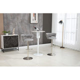 Modern Adjustable Velvet Wave Hollow Barstools - Set of 2 - View 4