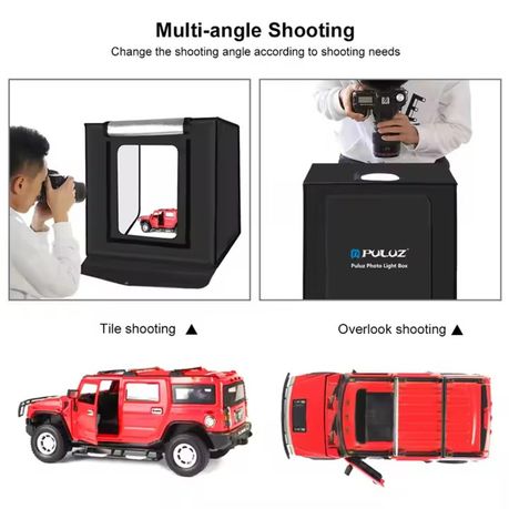 PULUZ 40cm Portable Photo Light Box with LED Lights & 6 Colour Backdrops - View 3