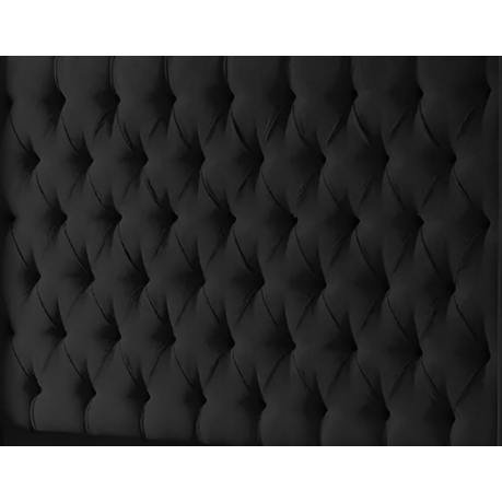 I&S Deep Button Black Velvet Headboard - View 4