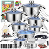 121 Pieces- Hot Selling Kitchenware Non-Stick Stainless Steel Cookware Pots set - View 1