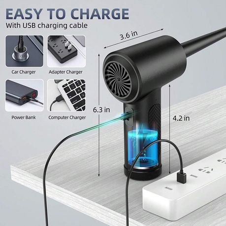 Cordless, Electric Compressed-Air Duster - View 4