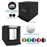 PULUZ 40cm Portable Photo Light Box with LED Lights & 6 Colour Backdrops - View 4