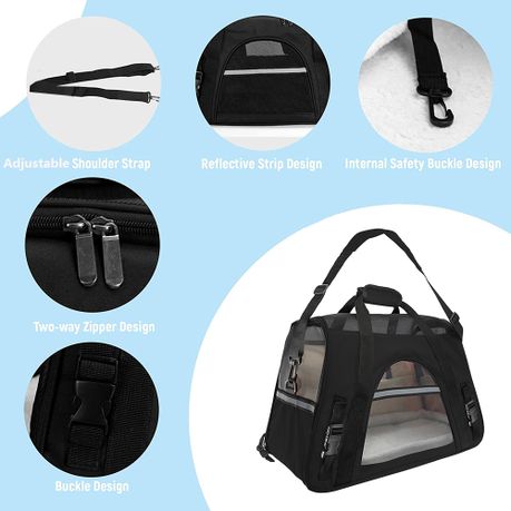 Portable Foldable Soft Sided Pet Travel Carrier Handbag for Small Dogs/Cats - View 3