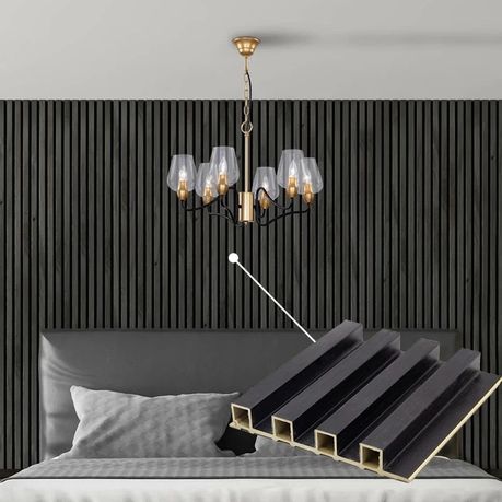 MHome WPC Fluted Wall Panels - 3D Wood Look Wall Cladding (10 Pack) - View 4