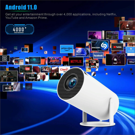 Smart WIFI/Bluetooth LED Projector with Exceptional Display & 180 Rotation - View 4