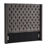 MaI Lifestyle - Sweet Dreams Wingback Upholstered headboard Linen - Grey - View 1