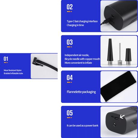 Rechargeable Electrical Air Pump - View 3