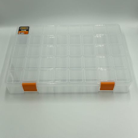 Clear Plastic Storage Box with Adjustable Dividers 36 Compartment Organizer - View 4