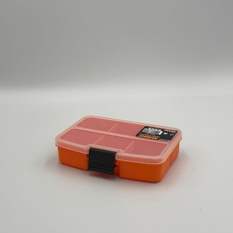 Compact Orange Plastic Organizer Box - Portable Storage Solution - View 3
