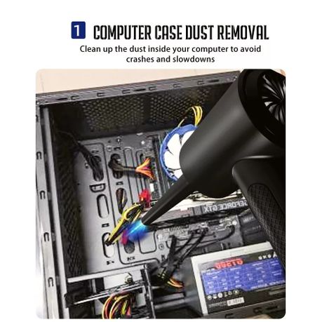 Electric Cordless Compressed Air Duster Blower Keyboard Cleaner Set PC (GD) - View 7