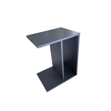 Portable 2 Tier C-Shape Grey Coffee Table - View 4