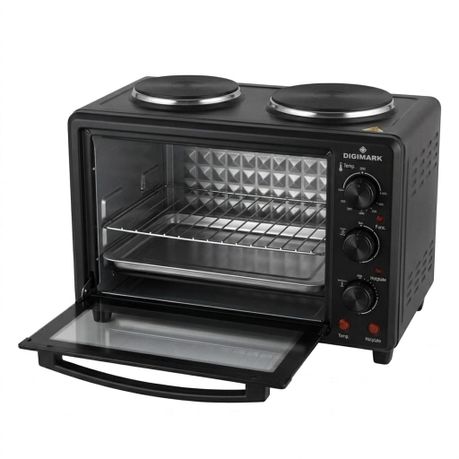 Digimark Electric Mini Oven & 2 Solid Hot Plate Cooker 32L - View 2