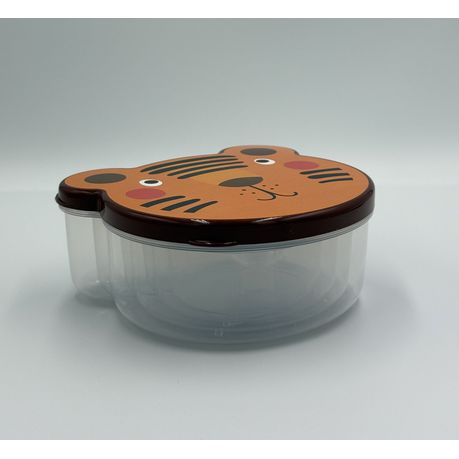 Bear-Shaped Kids Food Plate with Multiple Compartments - View 4