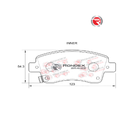 Rondex Front Brake Pads For: TOYOTA ETIOS 1.5, 66Kw 2012-2020 - View 5
