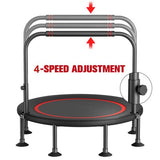 Foldable Trampoline Fitness Trampoline with Adjustable Handlebar - 48 Inch - View 4