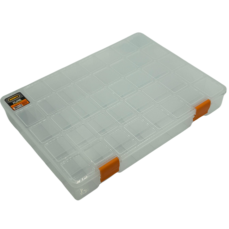 Clear Plastic Storage Box with Adjustable Dividers 36 Compartment Organizer - View 1