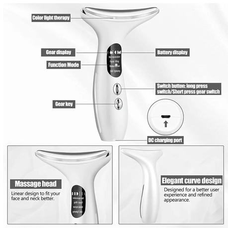 Face & Neck Massaging EMS Anti Aging & Skin Rejuvenation 4 Modes Switching - View 8
