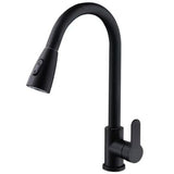 Pull Down Kitchen Mixer Tap Matte Black - View 1