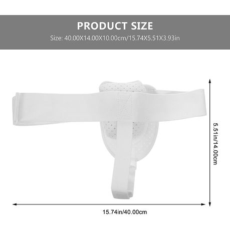 Man Woman Hernia Belt Truss Compression Pads - White - View 2