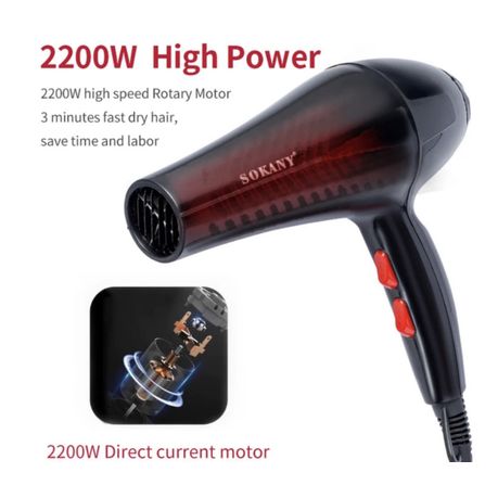 Sokany - High Power 2200W Professional Hair Dryer - View 3
