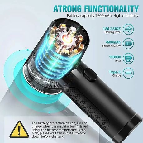 Air Duster Rechargeable Cordless- Strong Blower- Compressed Air Duster GP - View 5