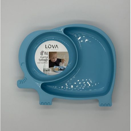 Elephant-Shaped Kids Food Plate with Compartments - View 4