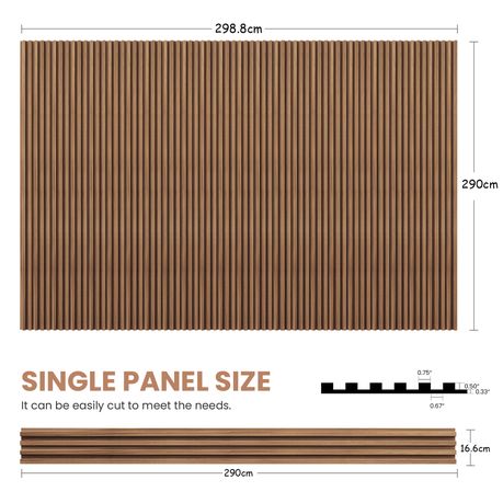 18Pc Wood Wall Slat Panels 3D Fluted Wall Ceiling Decor Soundproof Panels - View 5