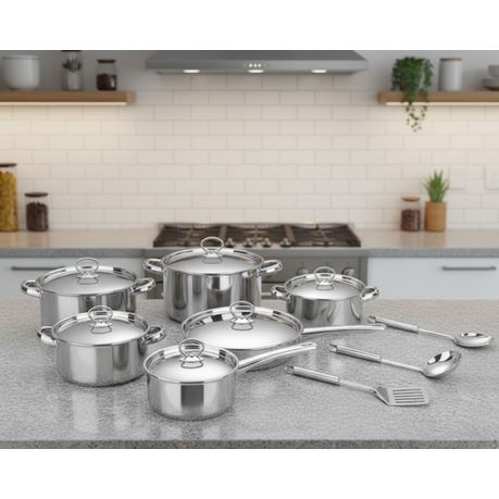 15-Piece Lightweight Stainless Steel Cookware Set - View 2