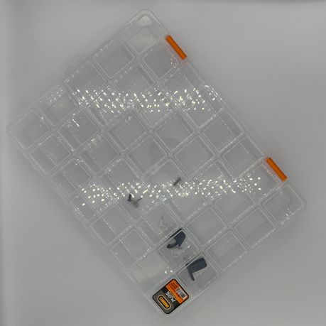 Clear Plastic Storage Box with Adjustable Dividers 36 Compartment Organizer - View 2