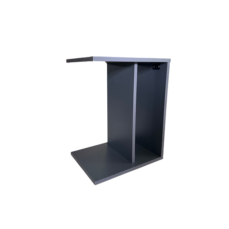 Portable 2 Tier C-Shape Grey Coffee Table - View 3