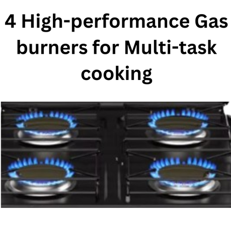 Heavy-Duty 4 Burner Gas Stove - Black - View 3