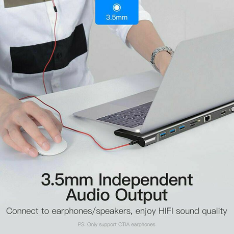 USB Type-C To 11-in-1 USB Hub Adapter Laptop Docking Station - BYL-2003 - View 5