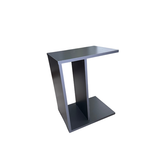 Portable 2 Tier C-Shape Grey Coffee Table - View 5
