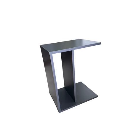 Portable 2 Tier C-Shape Grey Coffee Table - View 5