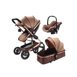 Baby Pram Stroller 3 in 1 Function Foldable with Car Seat - View 7